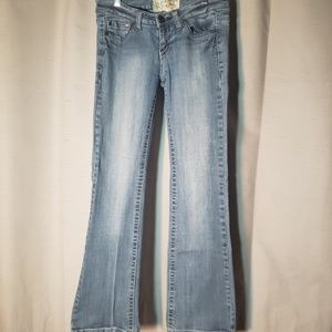 Celebrity Pink Light Wash Faded Boot Cut Jeans